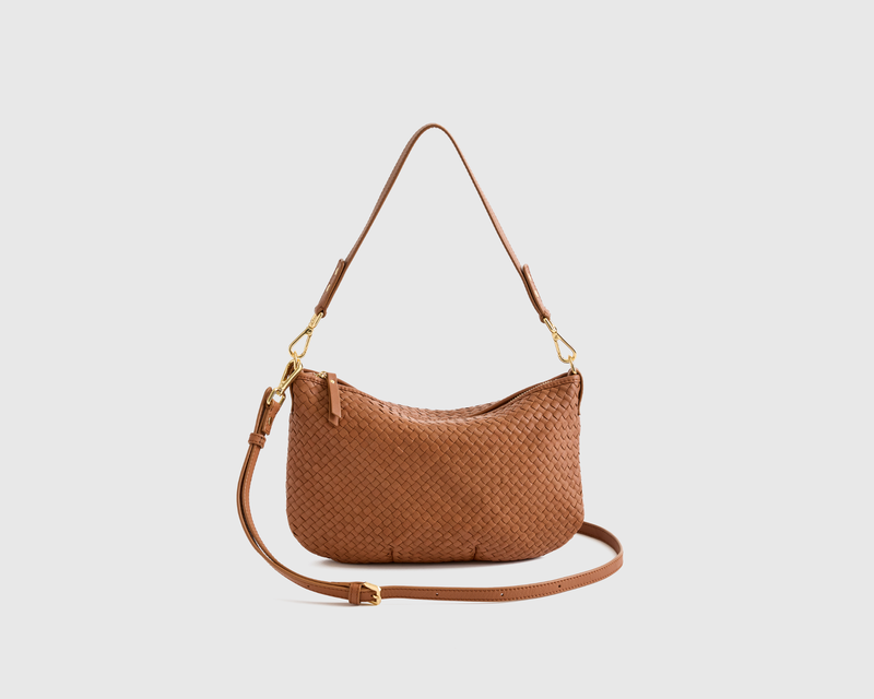 Quince Small Italian Handwoven Leather Mini Shoulder Bag