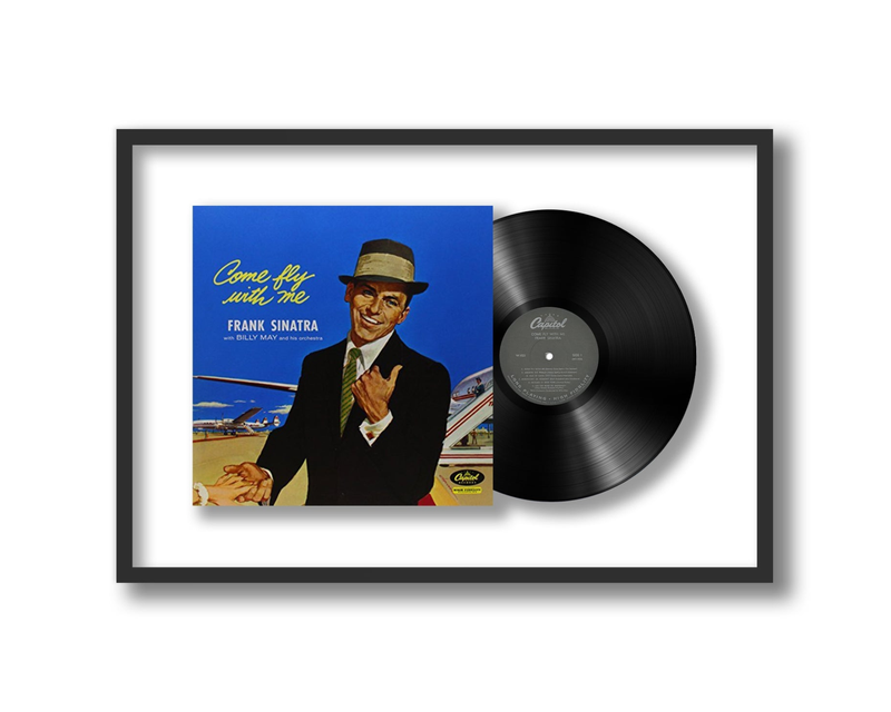 Framed Vinyl Records Shadowbox Framed Vinyl Album, Black