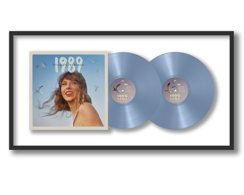 Framed Vinyl Records Shadowbox Framed Double Vinyl Album, Black