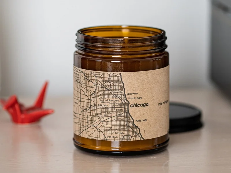 Well Told Home Town Maps Candle