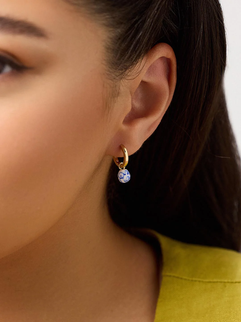 Ana Luisa Frida Pearl Huggie Hoops