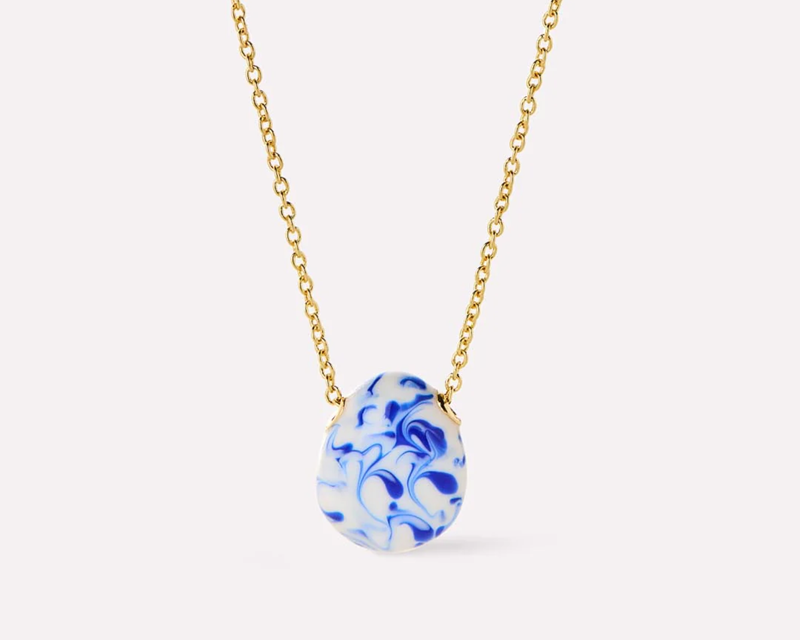 Ana Luisa Pebble Mini Gold Pendant Necklace