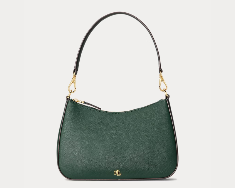 Lauren Ralph Lauren Crosshatch Leather Medium Danni Bag