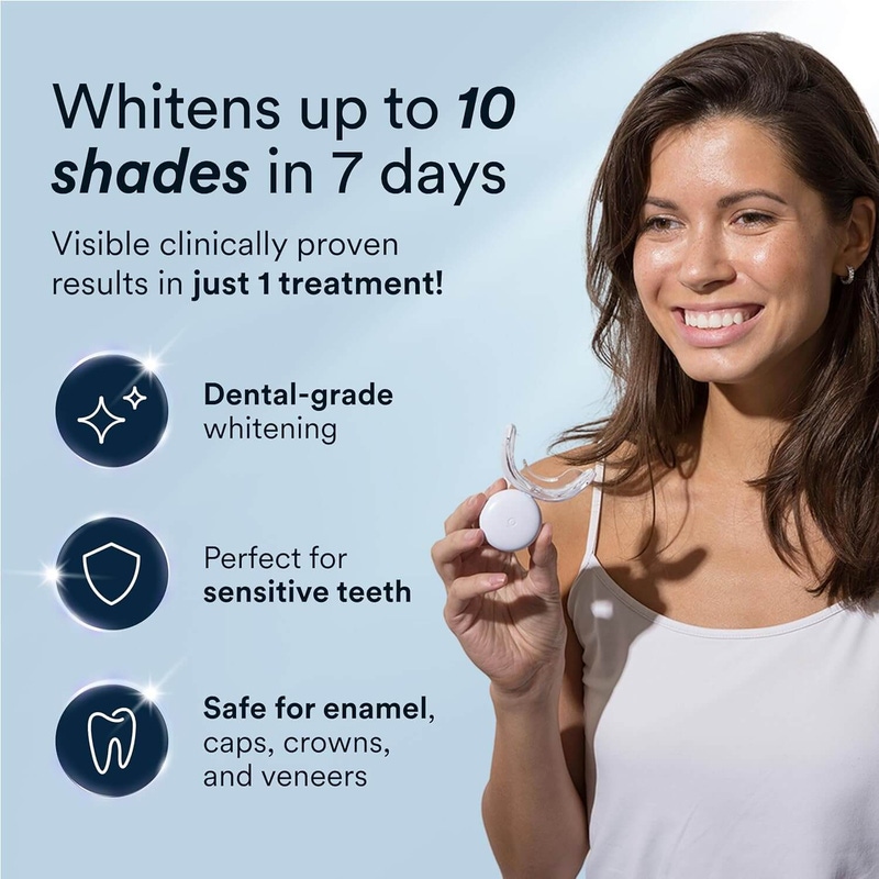 AuraGlow Teeth Whitening Kit and 8% Whitening Strips Bundle
