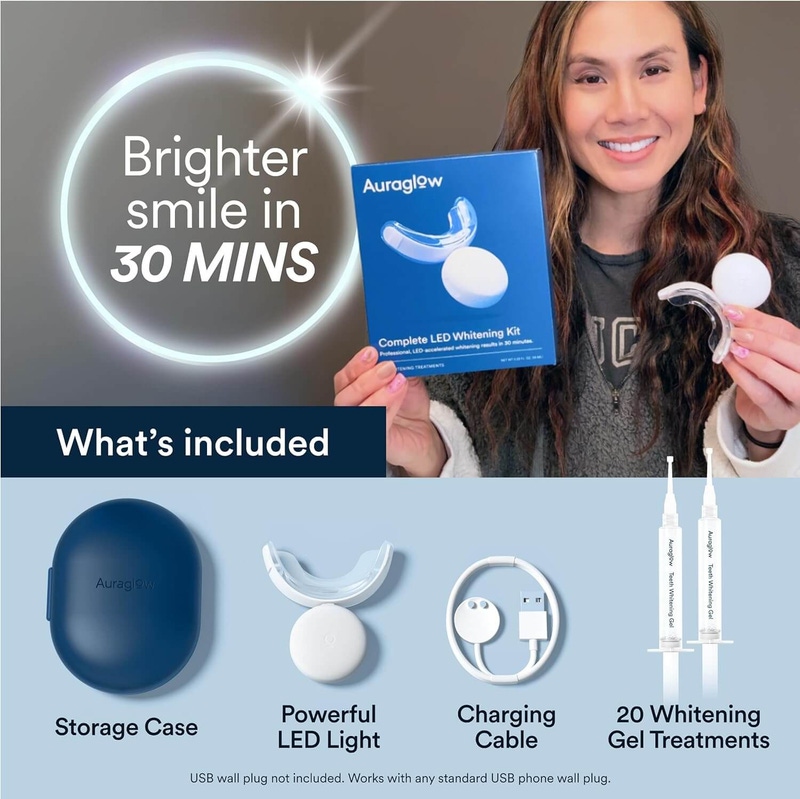 AuraGlow Teeth Whitening Kit and Sonus Electric Toothbrush 4 AuraGlow Teeth Whitening Kit and Sonus Electric Toothbrush