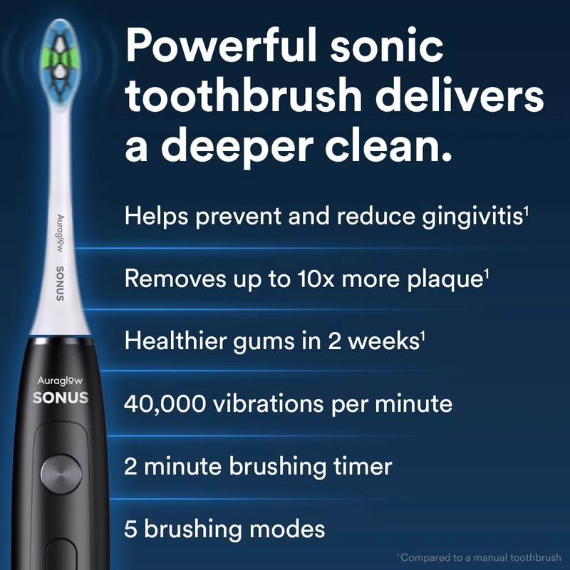 AuraGlow Teeth Whitening Kit and Sonus Electric Toothbrush 5 AuraGlow Teeth Whitening Kit and Sonus Electric Toothbrush